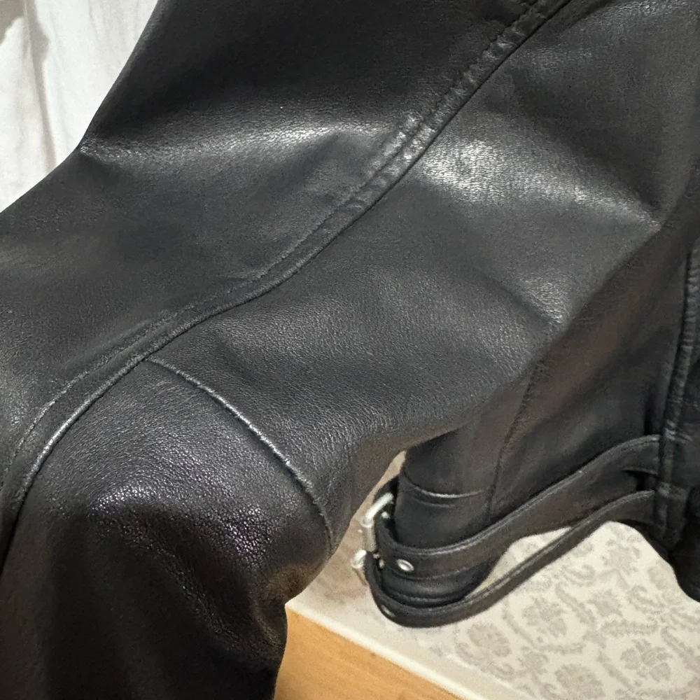 All Saints Raul Leather Jacket - Picture 6 of 7